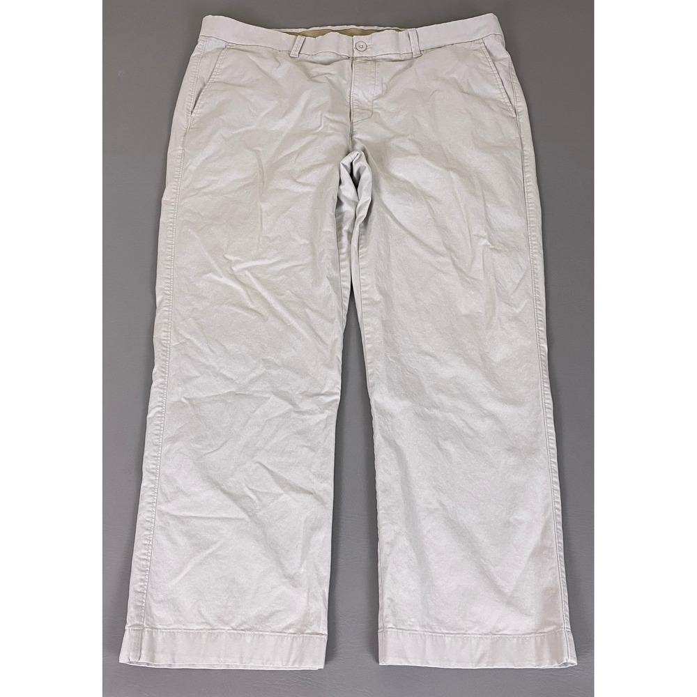 Roundtree & Yorke‎ Casuals Pants Men's 42x30 Khaki Beige Chino Straight Leg